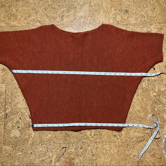 Italian Made Wool Mohair Dolman Short Sleeve Sweater Sz M - Picture 8 of 10